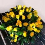Golden Glow yellow roses arrangement by RosaBella Flowers