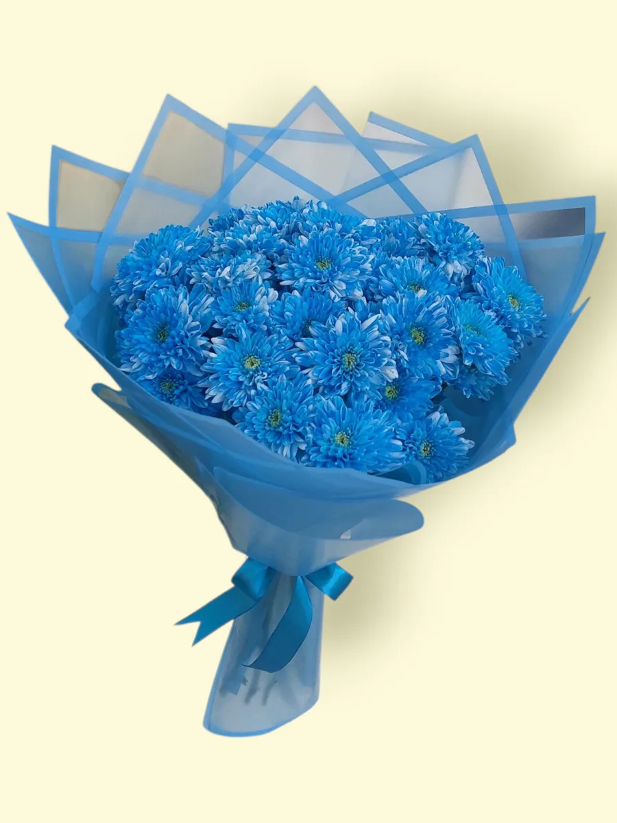 Azure Bloom – Blue Flower Bouquet Azure Bloom blue flower bouquet by RosaBella Flowers