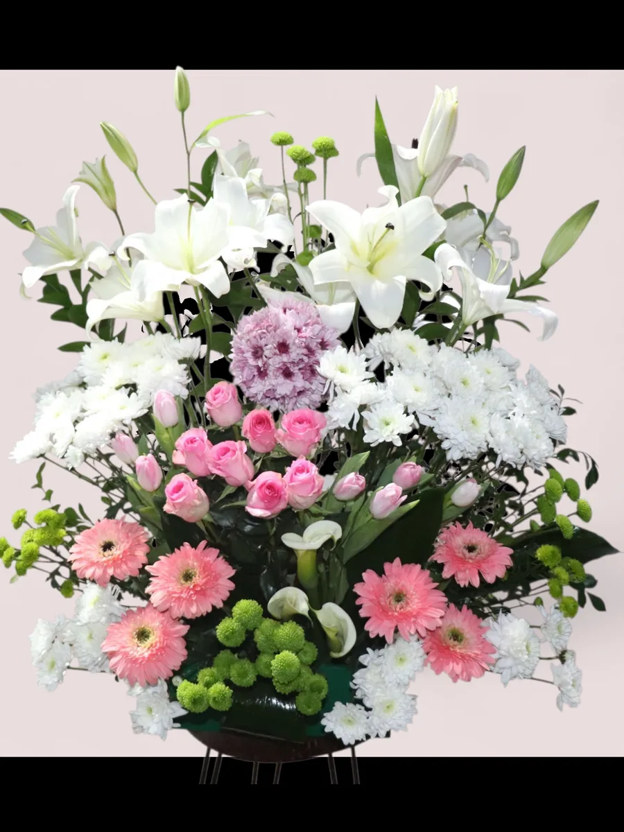 Morning Blush – Pink And White Flower Arrangement Morning Blush pink and white flower arrangement by RosaBella Flowers